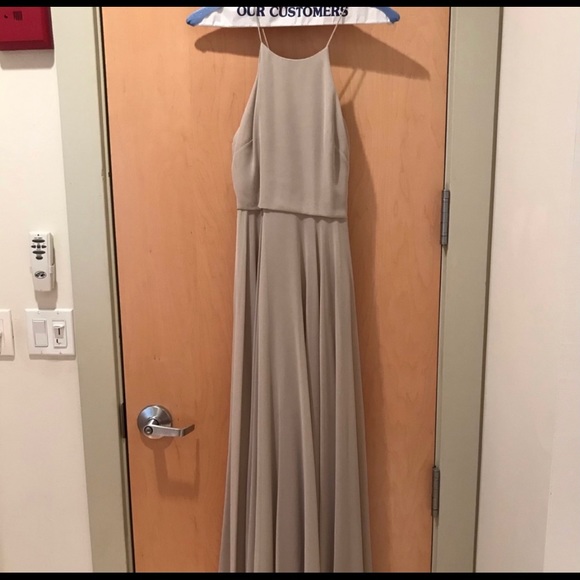 Jenny Yoo Luca Bridesmaids/ formal Dress Earl Grey - Picture 3 of 4